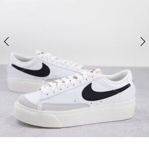 NEW Nike Blazer Low Platform sneakers in white and black 11.5 women's 10 Men's